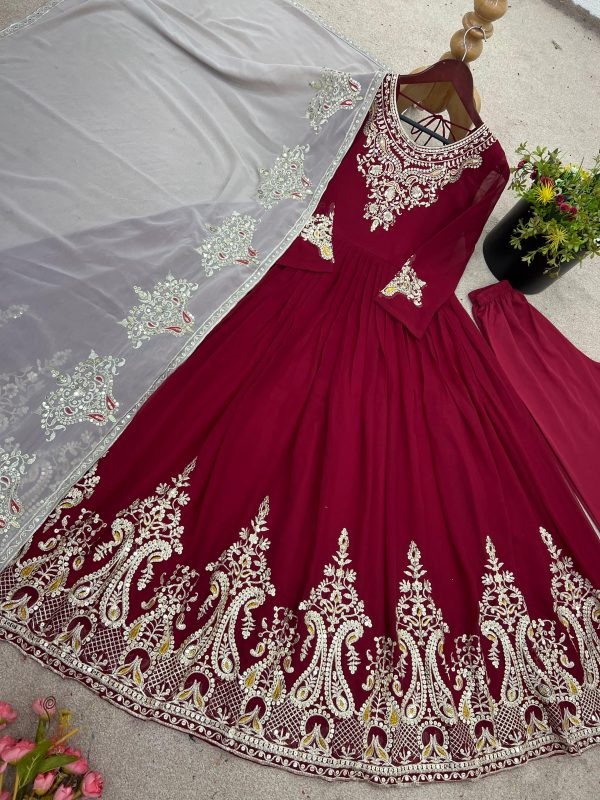 ZEEL FASHION ZF 5008 B DESIGNER GEORGETTE GOWN