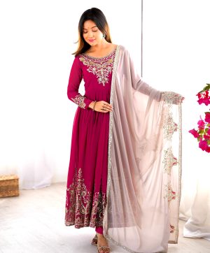 ZEEL FASHION ZF 5008 C DESIGNER GEORGETTE GOWN