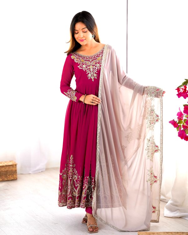 ZEEL FASHION ZF 5008 C DESIGNER GEORGETTE GOWN