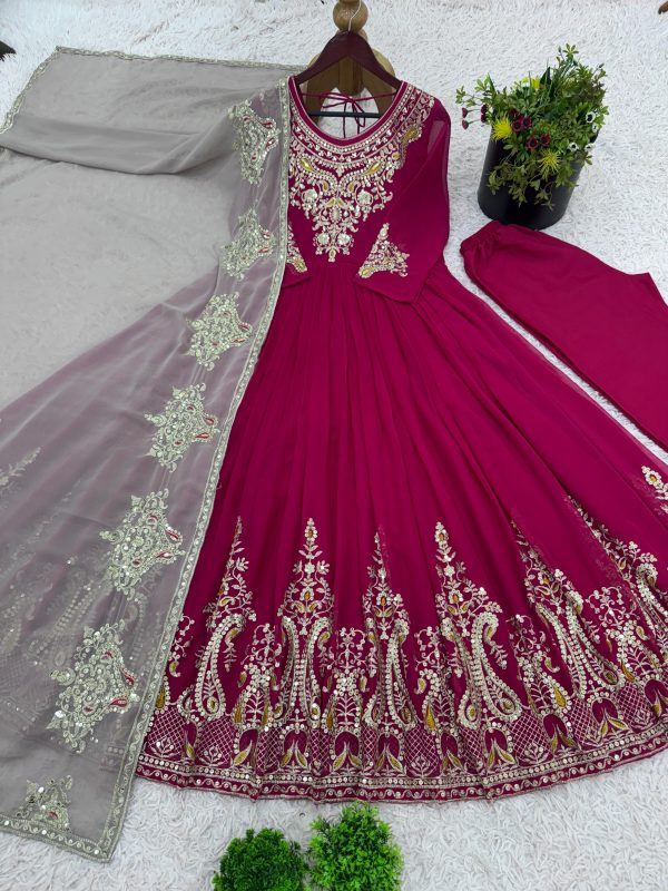 ZEEL FASHION ZF 5008 C DESIGNER GEORGETTE GOWN
