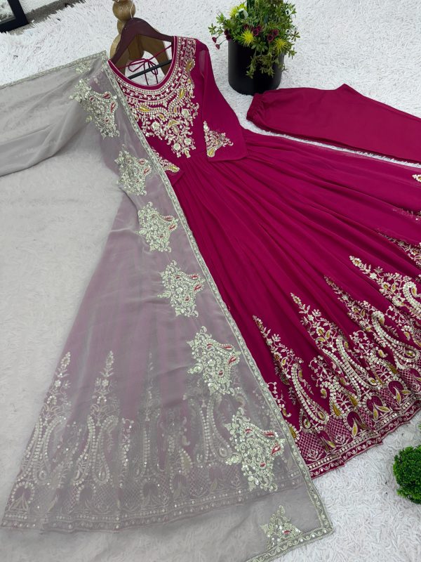 ZEEL FASHION ZF 5008 C DESIGNER GEORGETTE GOWN