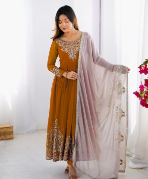 ZEEL FASHION ZF 5008 D DESIGNER GEORGETTE GOWN