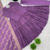 ZEEL FASHION ZF 5009 DESIGNER ROMAN SILK GOWN