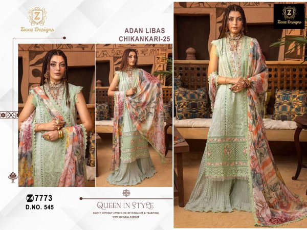 ZIAAZ DESIGNS 545 COTTON EMBROIDERED SUITS
