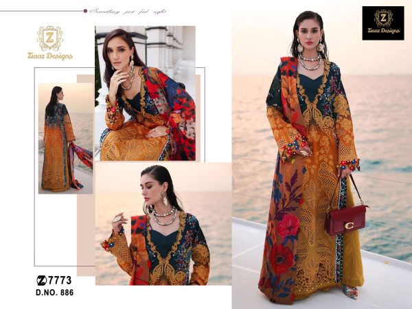 ZIAAZ DESIGNS 886 COTTON PAKISTANI SUITS IN INDIA