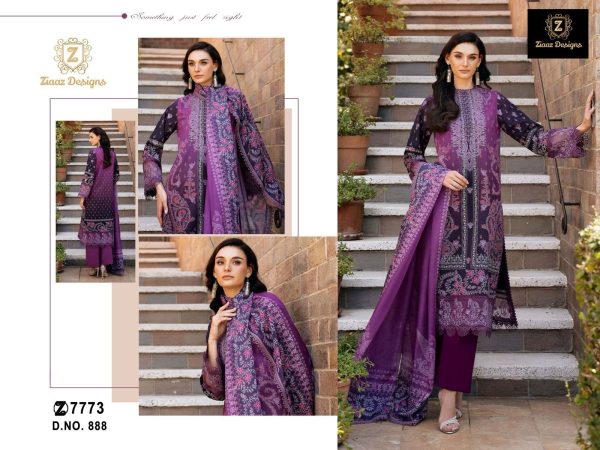 ZIAAZ DESIGNS 888 COTTON PAKISTANI SUITS WHOLESALE