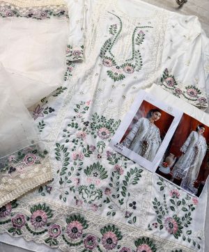 ZIAAZ DESIGNS 904 A PAKISTANI COTTON EMBROIDERED SUITS