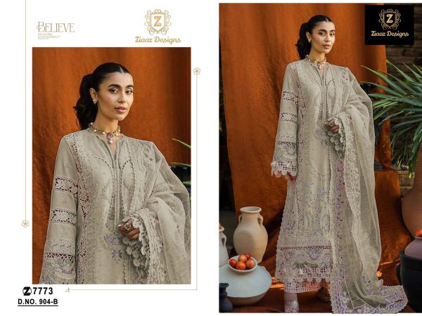 ZIAAZ DESIGNS 904 B COTTON EMBROIDERED SUITS
