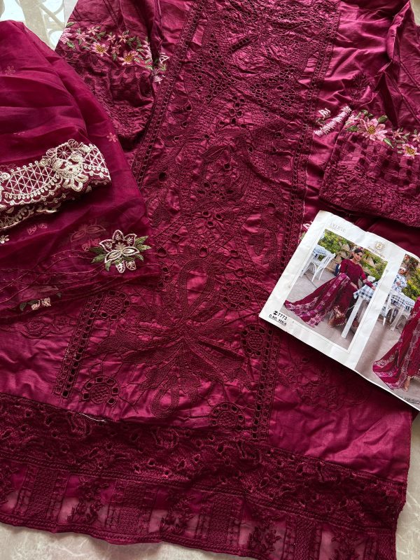 ZIAAZ DESIGNS 906 A COTTON EMBROIDERED SUITS