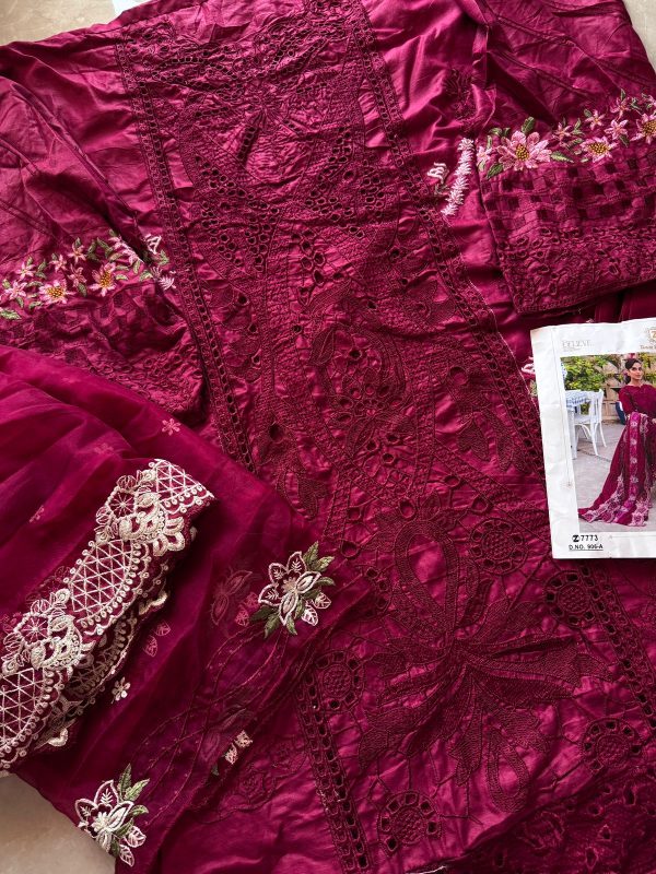 ZIAAZ DESIGNS 906 A COTTON EMBROIDERED SUITS