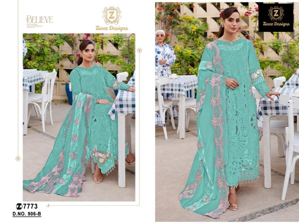 ZIAAZ DESIGNS 906 B COTTON EMBROIDERED SUITS