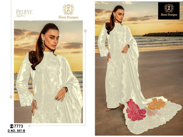 ZIAAZ DESIGNS 907 B RAYON COTTON PAKISTANI SUITS