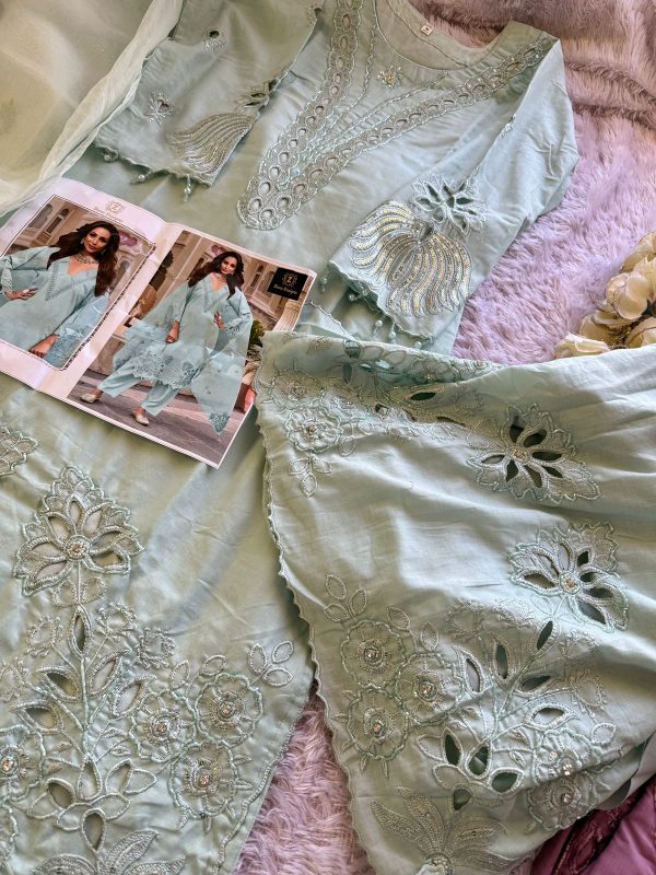 ZIAAZ DESIGNS 908 A COTTON EMBROIDERED SALWAR SUITS