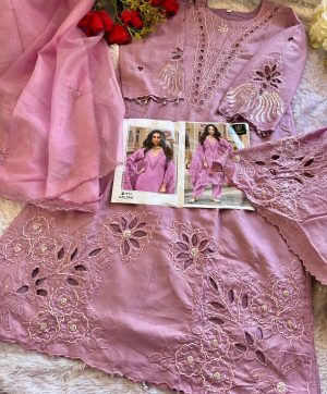 ZIAAZ DESIGNS 908 B COTTON EMBROIDERED SALWAR SUITS