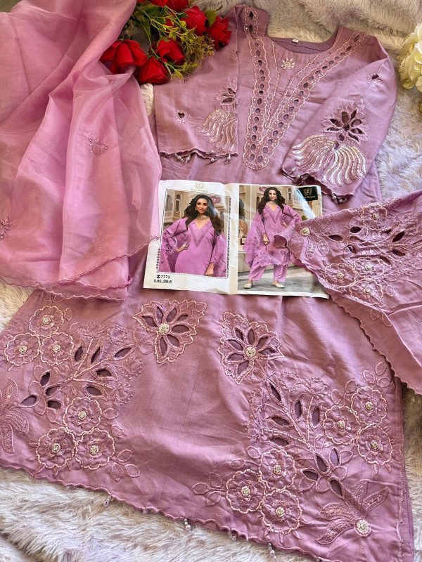 ZIAAZ DESIGNS 908 B COTTON EMBROIDERED SUITS