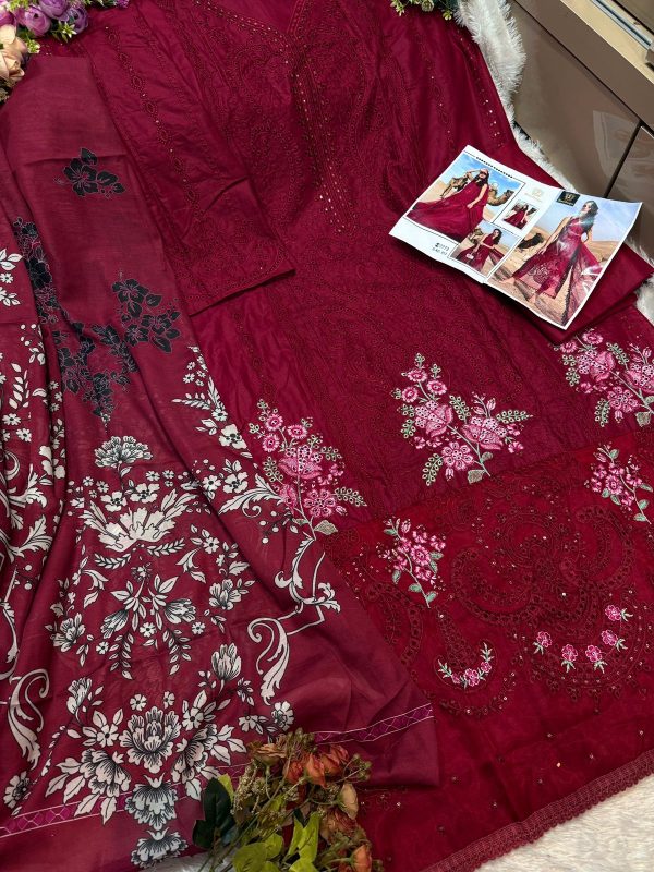 ZIAAZ DESIGNS 913 COTTON EMBROIDERED SALWAR SUITS
