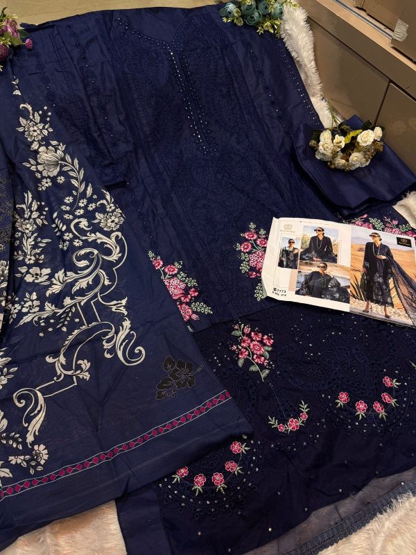 ZIAAZ DESIGNS 914 COTTON EMBROIDERED SALWAR SUITS