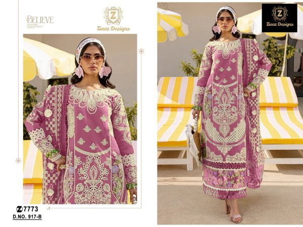 ZIAAZ DESIGNS 917 B COTTON EMBROIDERED SUITS
