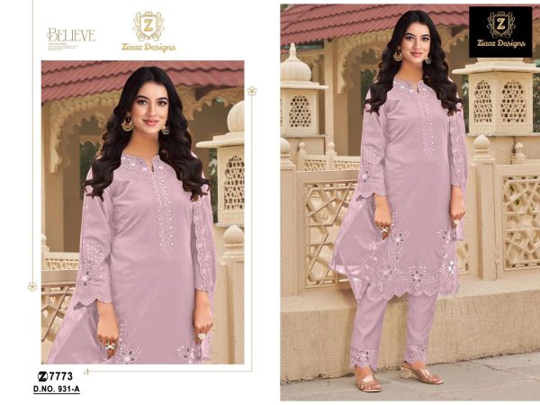ZIAAZ DESIGNS 931 A COTTON PAKISTANI SUITS