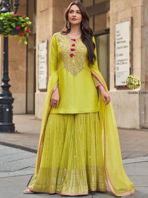ZOYA CLOTHING ZB 5047 DESIGNER PLAZZO SUITS WHOLESALE