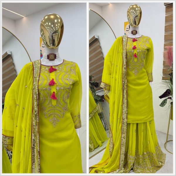 ZOYA CLOTHING ZB 5047 DESIGNER PLAZZO SUITS WHOLESALE
