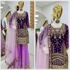 ZOYA CLOTHING ZB 5052 DESIGNER PARTY TOP PLAZZO SET