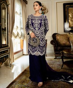 ZOYA CLOTHING ZC 9019 DESIGNER PLAZZO SUITS