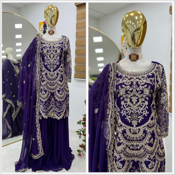 ZOYA CLOTHING ZC 9019 DESIGNER PLAZZO SUITS