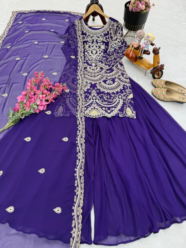 ZOYA CLOTHING ZC 9019 DESIGNER PLAZZO SUITS