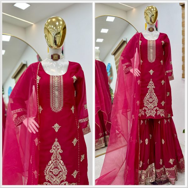 ZOYA CLOTHING ZC 9021 GEORGETTE PLAZZO SUITS