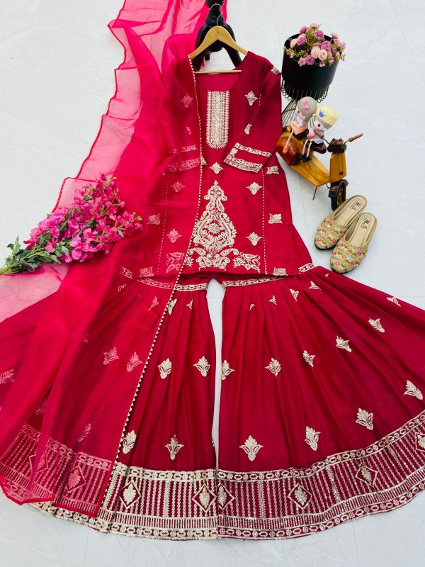 ZOYA CLOTHING ZC 9021 GEORGETTE PLAZZO SUITS