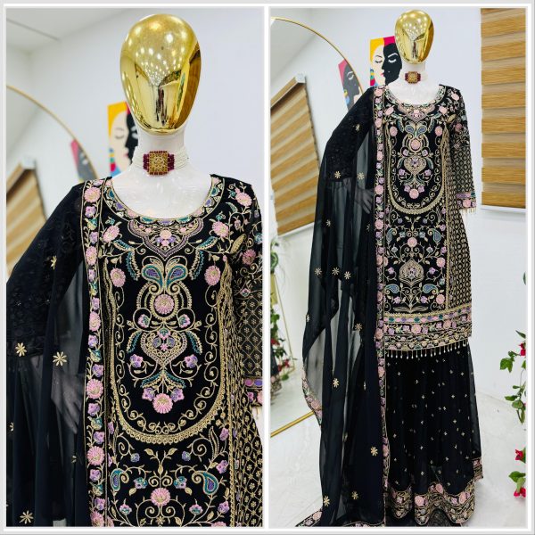 ZOYA CLOTHING ZC 9024 A DESIGNER PLAZZO SUITS