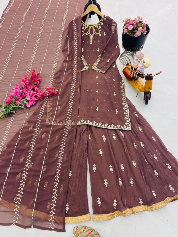 ZOYA CLOTHING ZD 10098 DESIGNER PLAZZO SUITS ONLINE