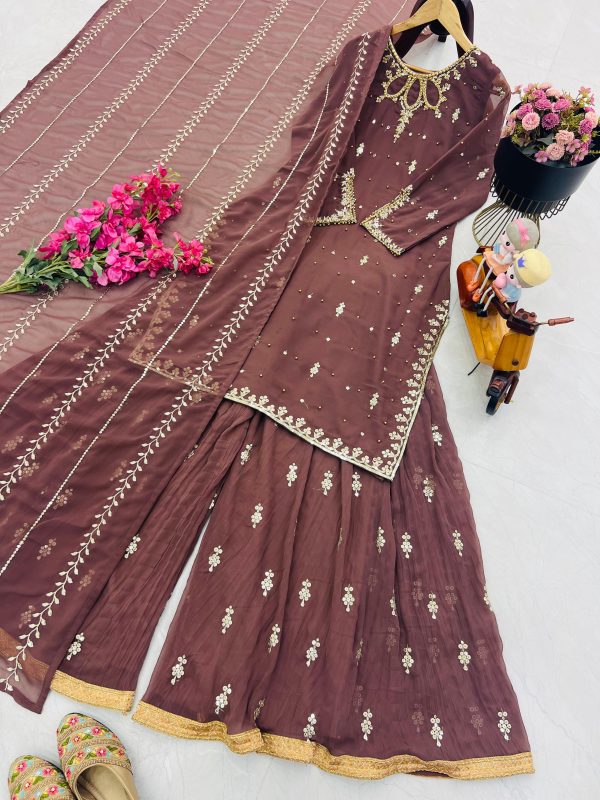 ZOYA CLOTHING ZD 10098 DESIGNER PLAZZO SUITS ONLINE