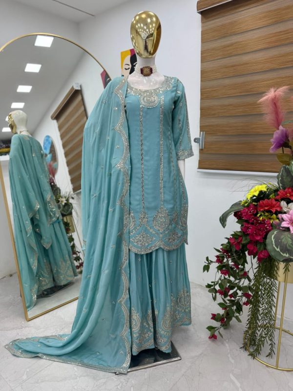 ZOYA CLOTHING ZF 6003 B DESIGNER PLAZZO SUITS