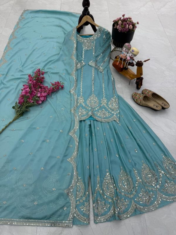 ZOYA CLOTHING ZF 6003 B DESIGNER PLAZZO SUITS