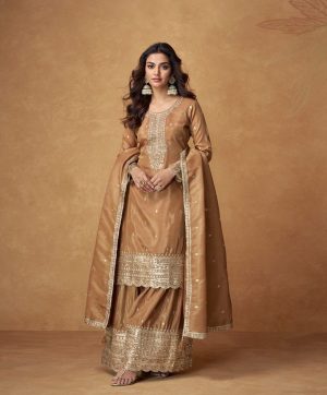 ZOYA CLOTHING ZF 6003 C DESIGNER PLAZZO SUITS