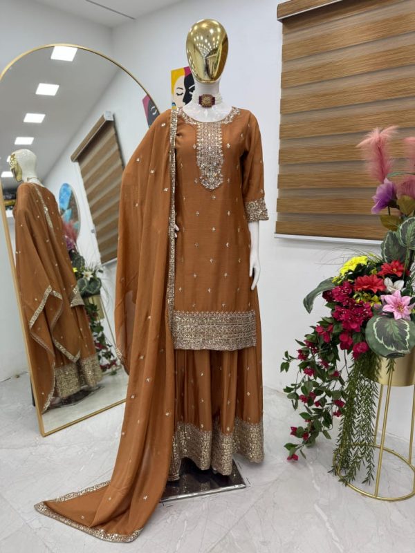 ZOYA CLOTHING ZF 6003 C DESIGNER PLAZZO SUITS