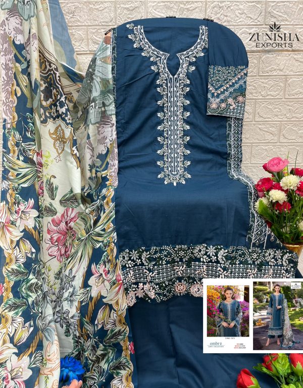 ZUNISHA EXPORTS 1013 OMBRE COTTON SALWAR SUITS
