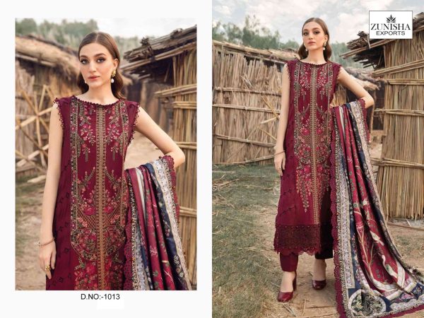 ZUNISHA EXPORTS 1013 VISCOSE RAYON PAKISTANI SUITS