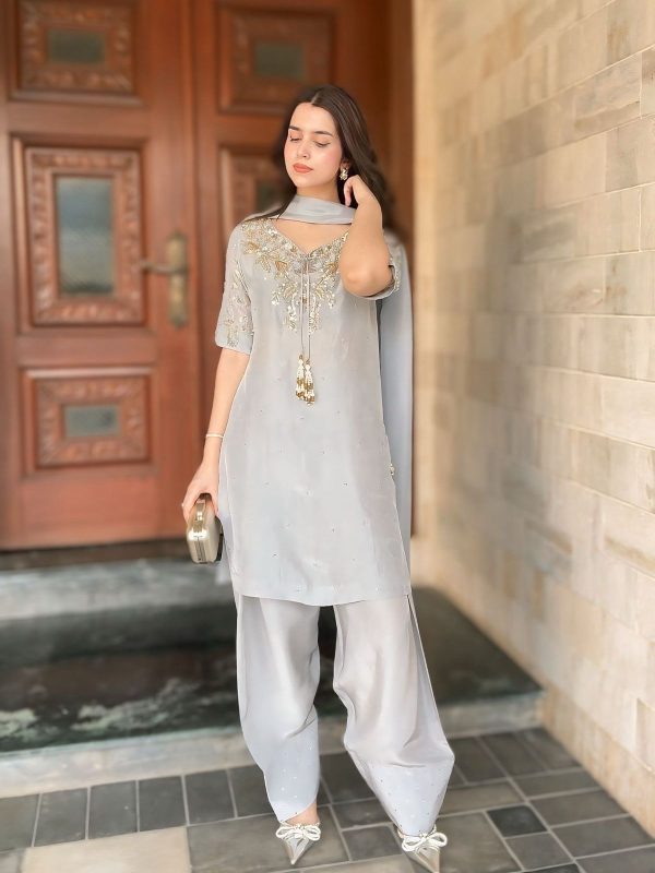 AAROHI DESIGNER AD 208 PARTY WEAR FARSHI SUITS