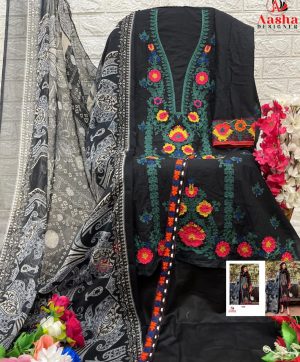 AASHA DESIGNER 1098 COTTON PAKISTANI SUITS