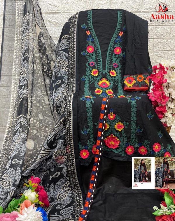 AASHA DESIGNER 1098 COTTON PAKISTANI SUITS