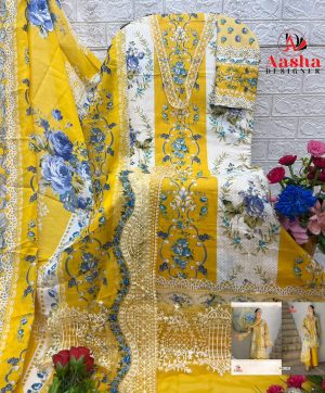 AASHA DESIGNER 1162 B COTTON SALWAR SUITS ONLINE