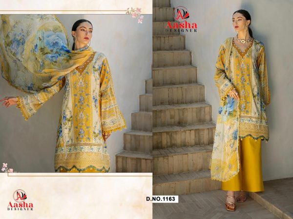 AASHA DESIGNER 1163 COTTON SALWAR SUITS ONLINE