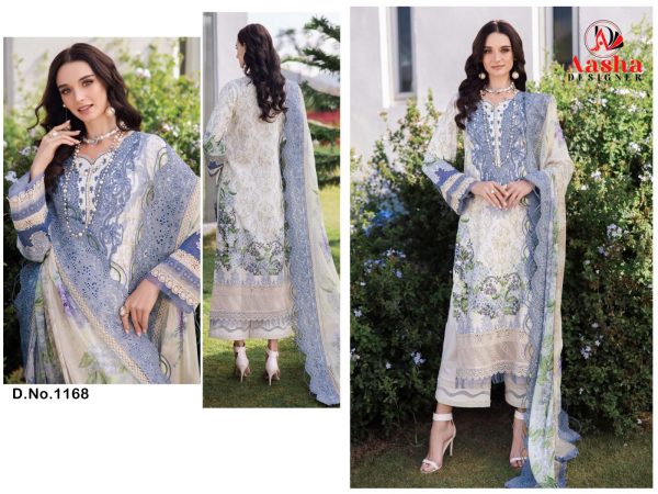 AASHA DESIGNER 1168 COTTON PAKISTANI SUITS