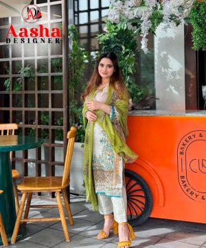 AASHA DESIGNER 1169 COTTON PAKISTANI SUITS
