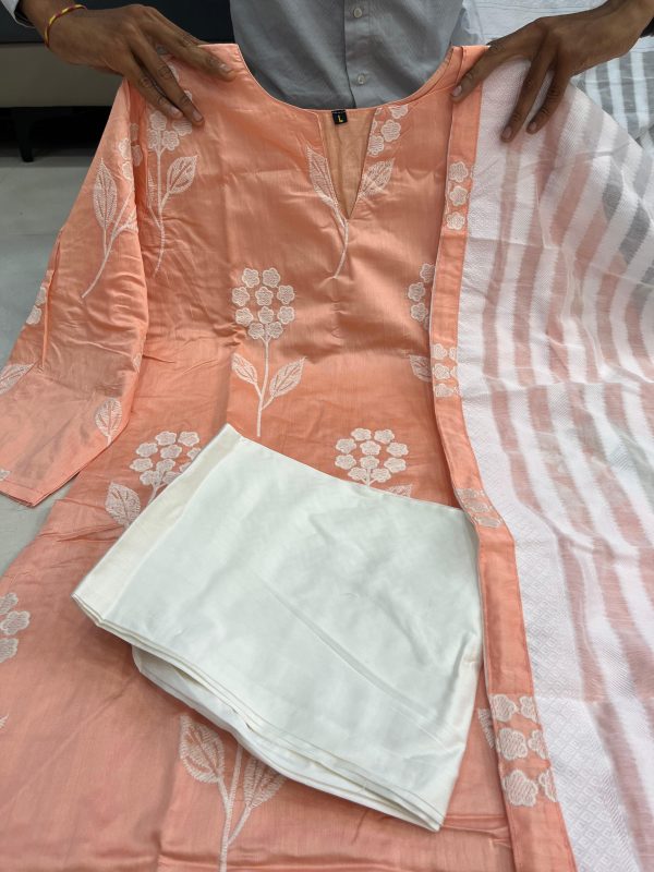 AKSHAR DESIGNER BABY PINK COTTON KURTI ONLINE