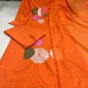 AKSHAR DESIGNER MAL ORANGE COTTON KURTI WHOLESALE