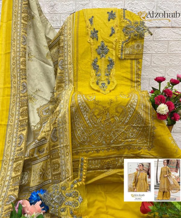ALZOHAIB AZ 1128 C PAKISTANI COTTON SUITS
